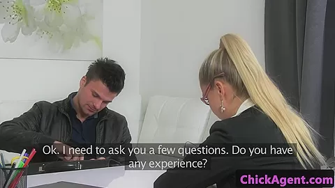 Female casting agent pussylicked and fingered