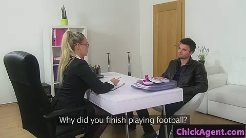 Female casting agent pussylicked and fingered