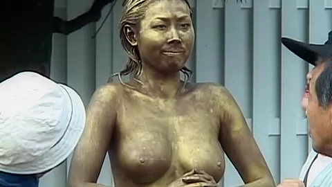 Cosplay Porn: Public Painted Statue Fuck 4