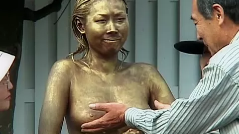 Cosplay Porn: Public Painted Statue Fuck 4