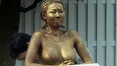 Cosplay Porn: Public Painted Statue Fuck 4