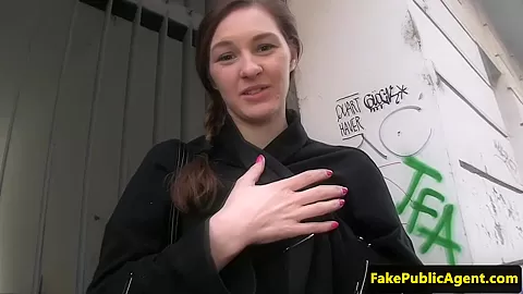 Pulled euro babe blows cock for cash