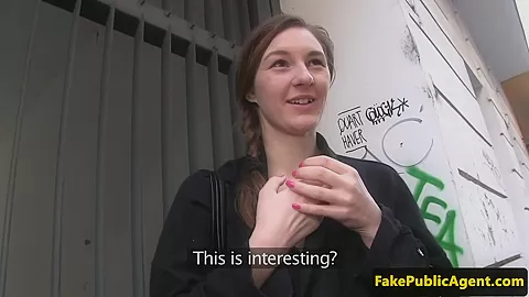 Pulled euro babe blows cock for cash