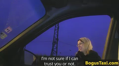 Czech taxi babe blowing cock pov
