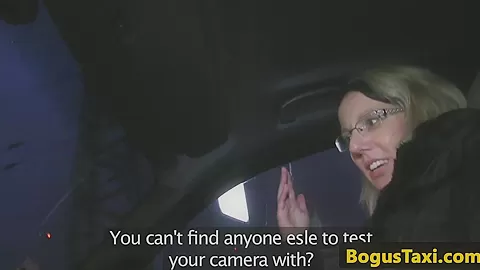 Czech taxi babe blowing cock pov