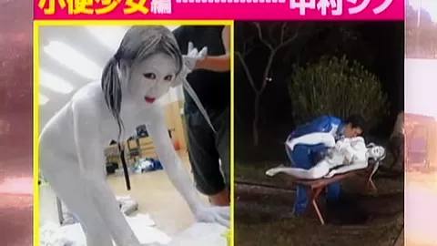 Cosplay Porn: Public Painted Statue Fuck 1