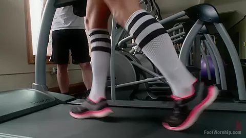 Physical Trainer Worships Sweaty MILF Feet
