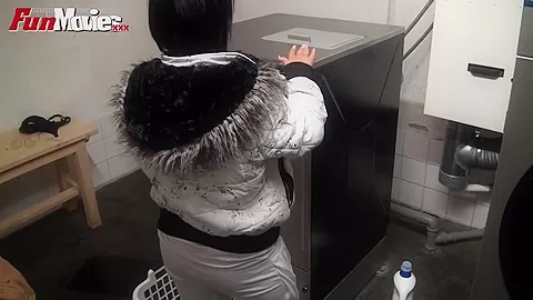 German Step mom pounded at public laundry