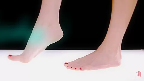 Foot Fetish Lesbian Footing Jello and Sploshing