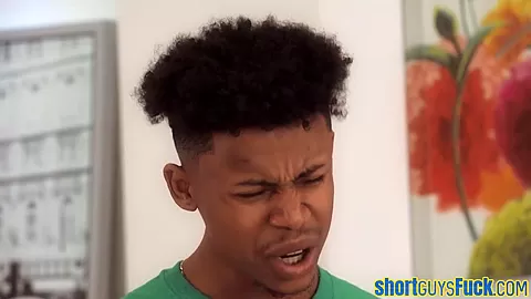 Short Black guy fucks busty IR bigass babe in pantyhose