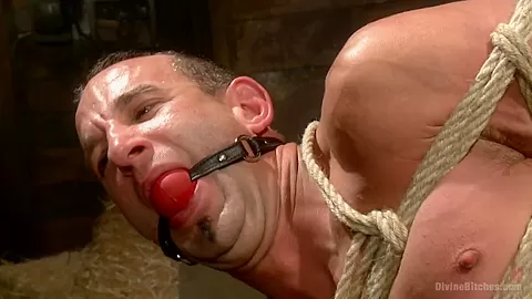 Bitch Boy in a Barn Lifestyle Dominatrix Abuses and Fucks Slave Boy