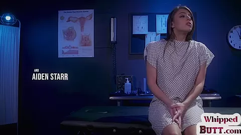Lezdom big boobed nurse in latex BDSM torments teen 18+ pussy
