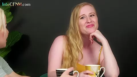 CFNM British femdom ladies give group deepthroat and handjob