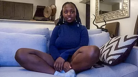 African Casting - Thick Busty Black Babe Busted Open By Fake Producer