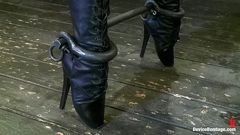 Felony Bound in Cruel Latex Metal and Leather Bondage