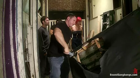 Art student 18+ Gangbang in Freight Elevator