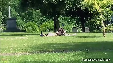 Picking up a hot milf housewife in the park