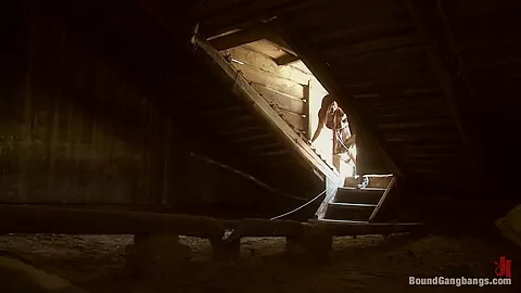 Russian Cutie with Braces gets Caught Trespassing and Gangbanged