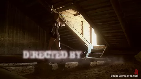 Russian Cutie with Braces gets Caught Trespassing and Gangbanged