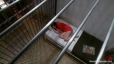 French Hottie gets pounded by 5 prison guards