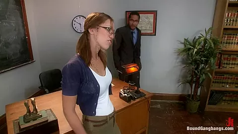 Nerdy Grad student 18+ gets Gang Banged by her Thesis Review Committee