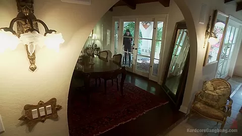Crime pays Bad girl cat burglar gets fantasy fucked First gangbang