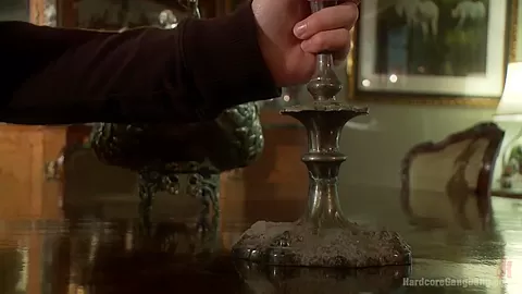 Crime pays Bad girl cat burglar gets fantasy fucked First gangbang