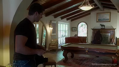 Crime pays Bad girl cat burglar gets fantasy fucked First gangbang