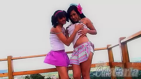 Cute latina teens 18+ outdoors