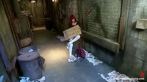 Street slut fucked by 5 guys at once