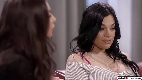 Client walks in on masturbating busty counselor and rims her