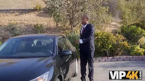 VIP4K. Cutie caught playing solo with toy by Step moms black colleague