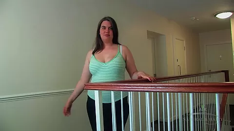 Big Titted Brooke Introduces Herself In A Green Tanktop And Black Spandex