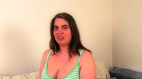 Big Titted Brooke Introduces Herself In A Green Tanktop And Black Spandex