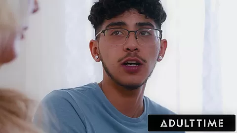 ADULT TIME - Virgin teen 18+ Caught His BFF's Stepmom Sadie Summers Masturbating & FUCKED HER!