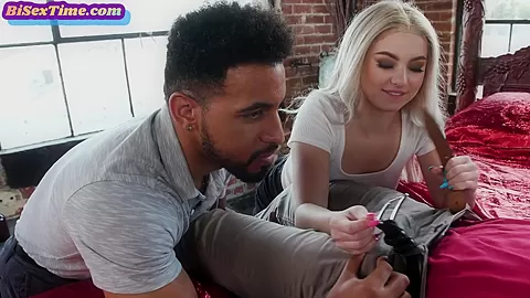 Bisex partners fuck big booty bitch in threesome fuck