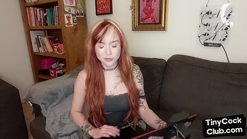 SPH solo inked gal talks dirty about pathetic small penises