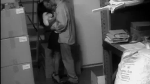 Hot Sexy Babe Sucking and Fucking her pussy at the stock room