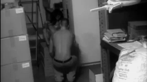 Hot Sexy Babe Sucking and Fucking her pussy at the stock room