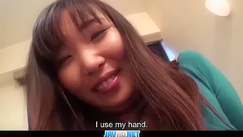 Subtitles - Japanese girl Haruka Ohsawa gets a big cock