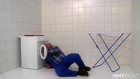MMV FILMS German Step mom draining the plumber