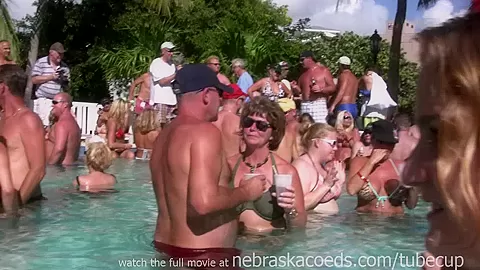 Naked Pool Party Key West Florida Real Vacation Video