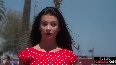 Busty babe full naked outdoor in public bcs mistress demands