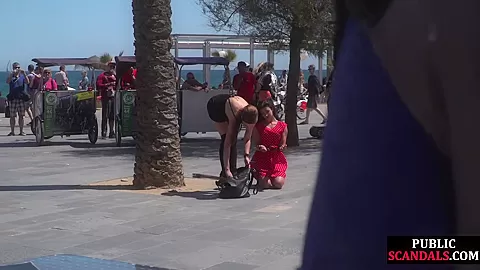 Busty babe full naked outdoor in public bcs mistress demands