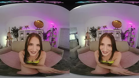 Sexy chick you met at the club teases you in VR