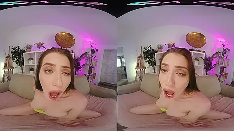 Sexy chick you met at the club teases you in VR