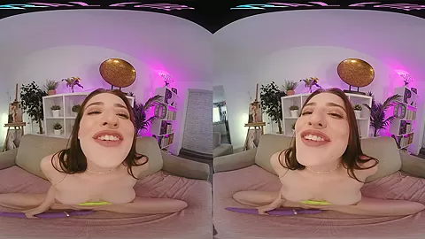 Sexy chick you met at the club teases you in VR