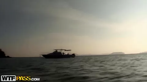 Amateur couple is having sex in a water here