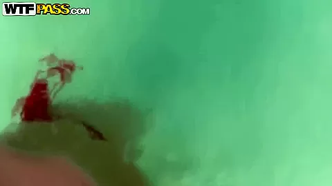 Amateur couple is having sex in a water here