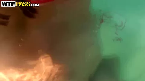 Amateur couple is having sex in a water here